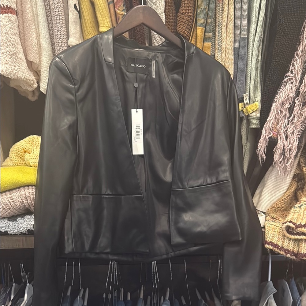 Sandro Black Leather Jacket